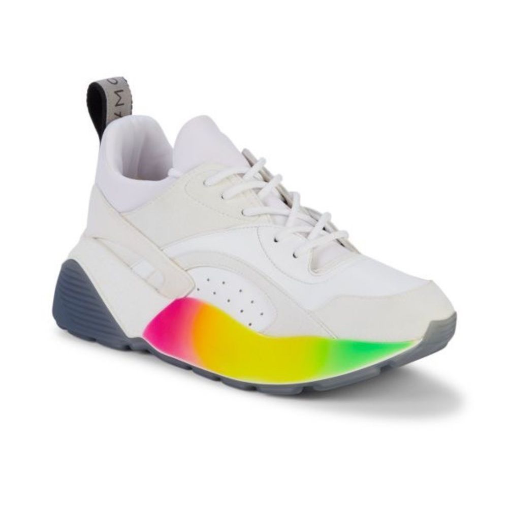 SALE!!! STELLA MCCARTNEY womens logo Rainbow chunky Sole Sneakers NWOB - Picture 2 of 12